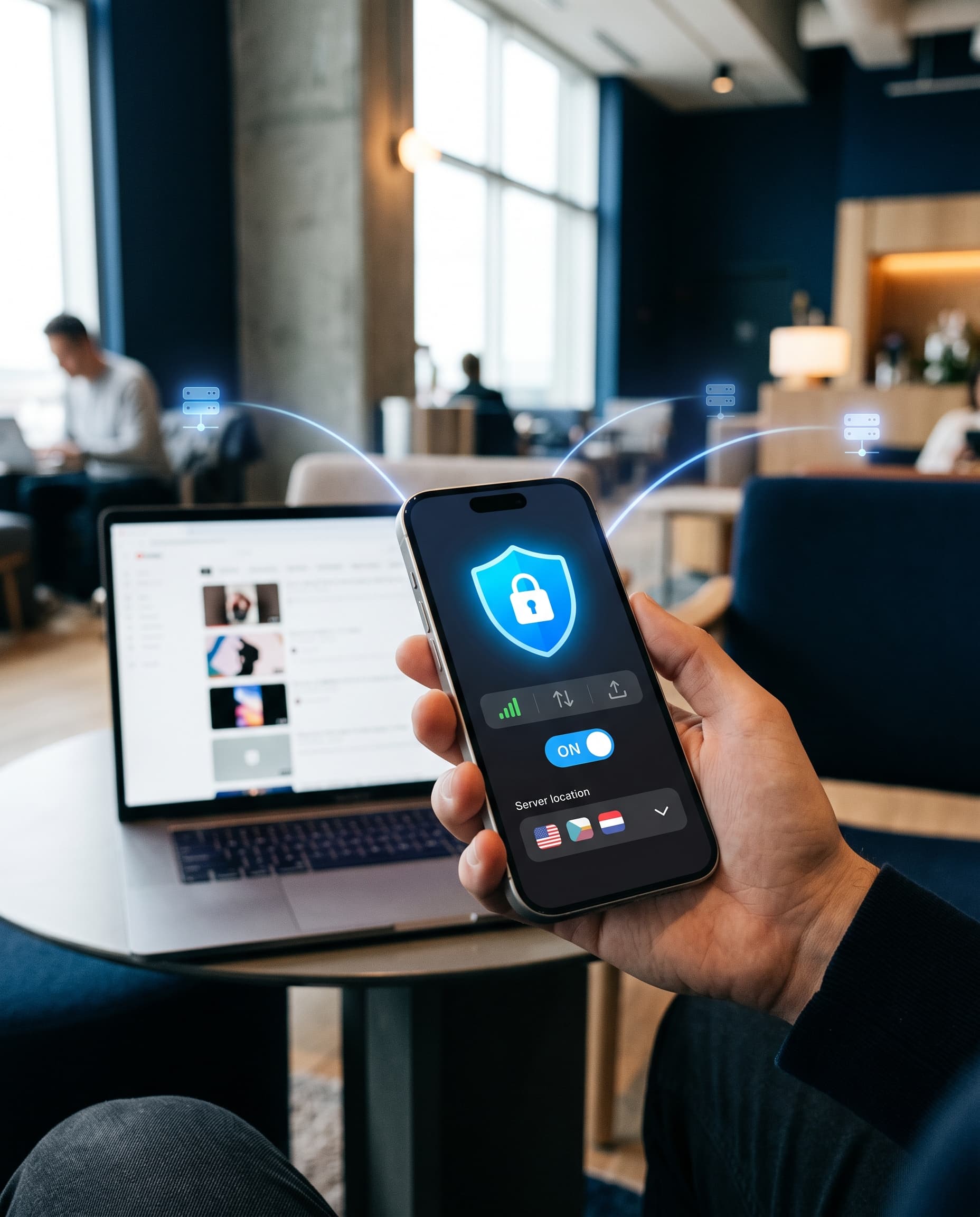 Пользователь выбирает VPN для TikTok на iPhone